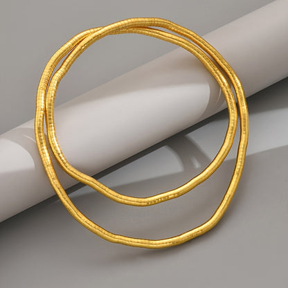 Multilayered Bendable Geometric Long Necklace For Women