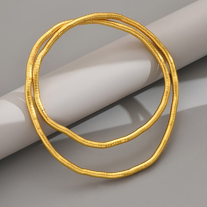 Multilayered Bendable Geometric Long Necklace For Women